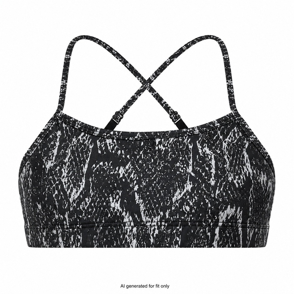 Beyond Yoga Snakeskin Crossback‎ Sports Bra Women S Black NWT